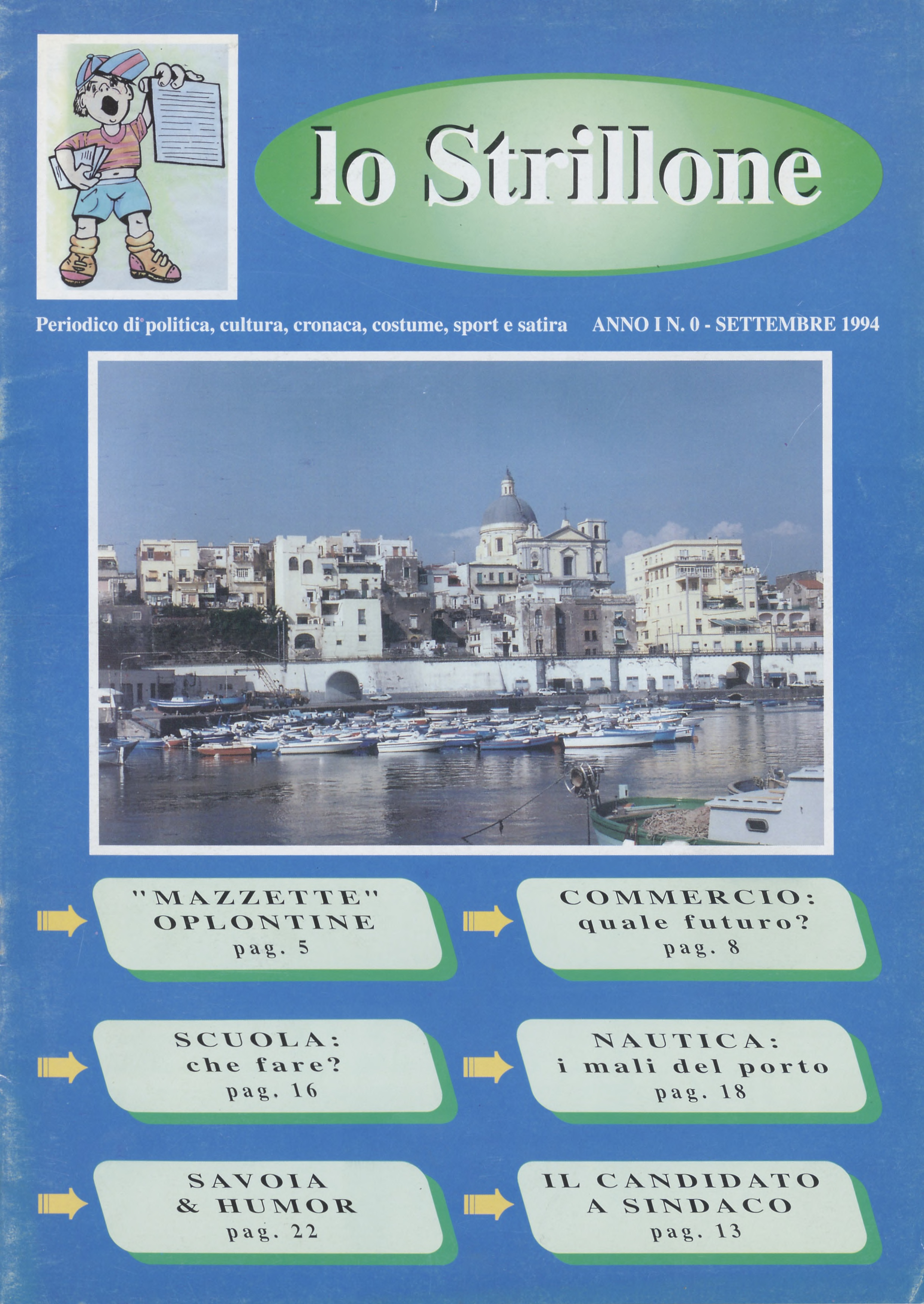 Copertina del numero 0 de Lo Strillone